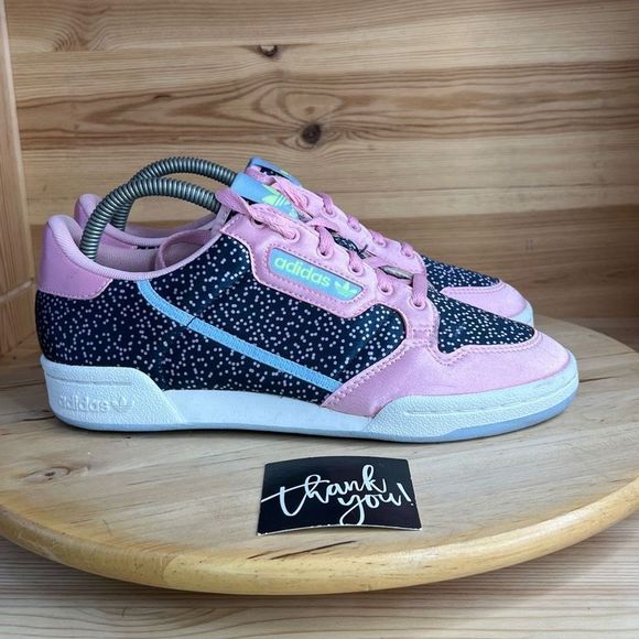 Adidas Continental 80 ‘True Pink Glow Blue’ Athletic Sneaker Shoes Womens Size 7 - Picture 1 of 8